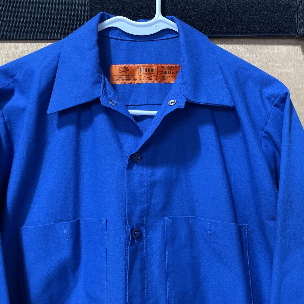 Red Kap‎ Men's Vintage Work Shirt Long Sleeve Button Up Medium